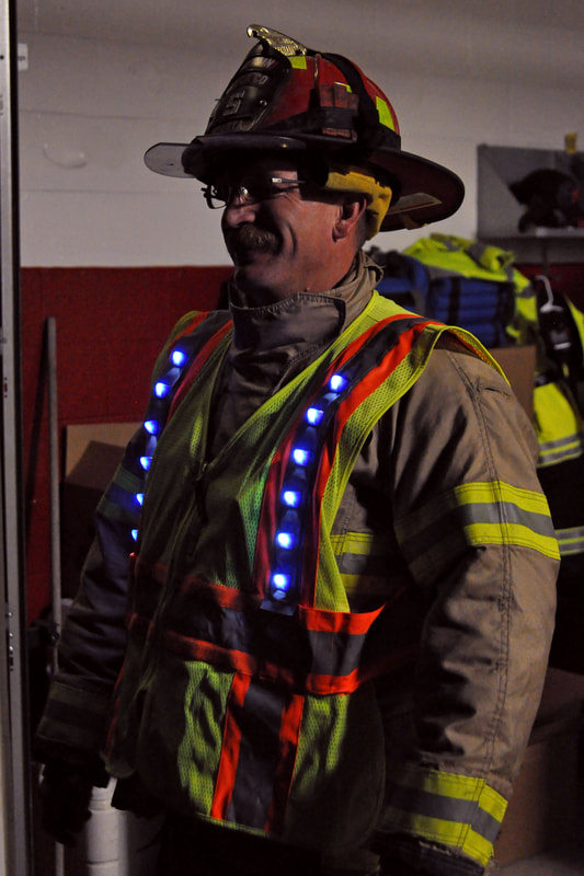 Class 2 LED Fireman Vest Front
